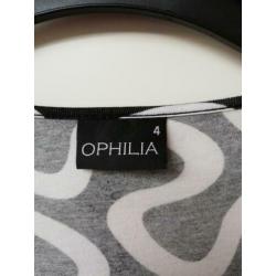 Te Koop: OPHILIA Tuniek, mt 4. (46/48). Zwart/Wit. (J-359).