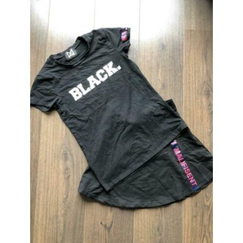 Malifisent rokje xs zwart shirtje xs setje