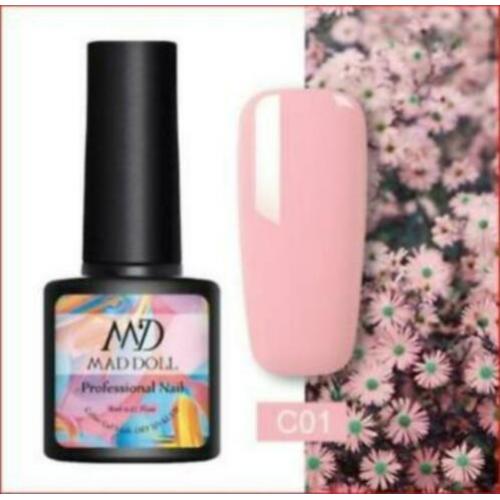 Co1 roze pink nude perzik soak off UV gel 8ml nieuw in