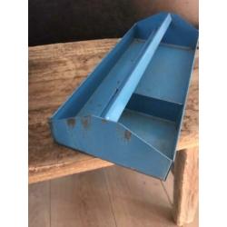 Haceka gereedschapskist blauw vintage