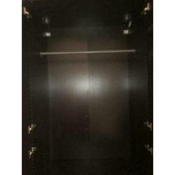 Zwarte Ikea Pax kledinkast 236x150x58+kastinrichting Netjes