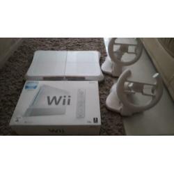 Nintendo Wii + balance board, 2 stuurtjes 50 €