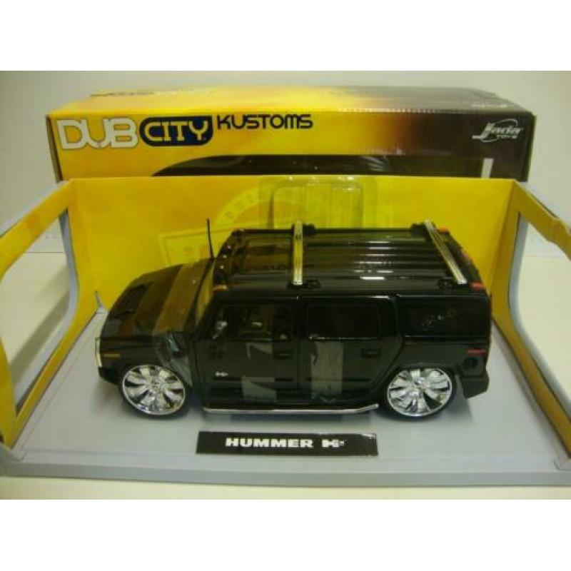 Hummer H2 Dub City zwart Jada 1:18 KRD