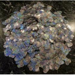grote zak zilverkleurig metallic hartjes knutselen