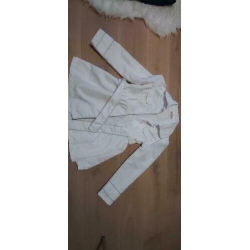 Barbara farber meisjes jas maat 134 140 wit