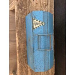 Haceka gereedschapskist blauw vintage