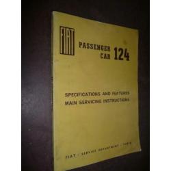 FIAT passengers car 124 (1966). Specifications and features