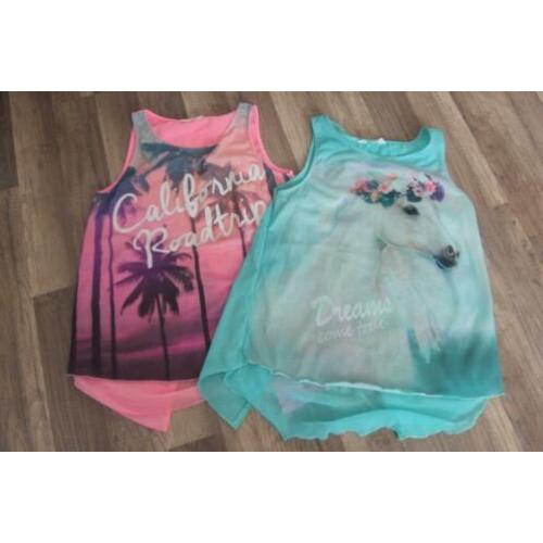 Trendy topjes van H&M mt 170 nieuwstaat