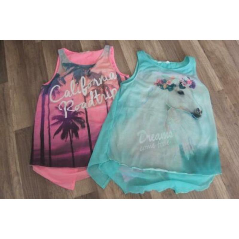 Trendy topjes van H&M mt 170 nieuwstaat