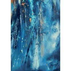 Gesigneerd schilderij, Robert Popczyk - Moon girl