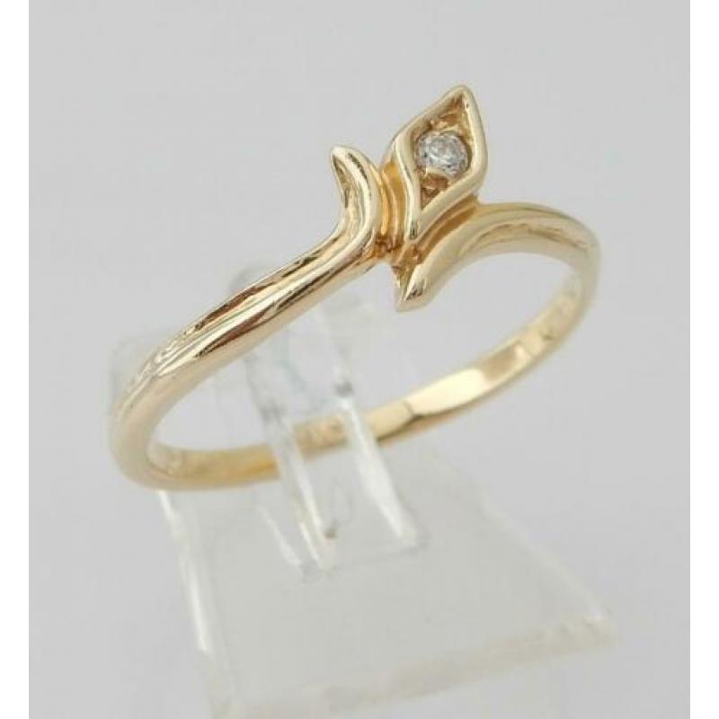 Mooie 14k Gouden Damesring in Design ontwerp - M18
