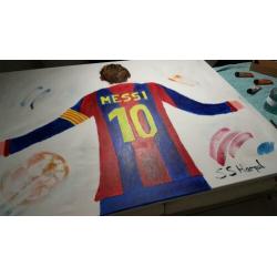 Acrylverf Doek Lionel Messi 100 cm x 80 cm