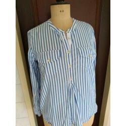 Blouse Kookai blauw wit gestreept maat 40