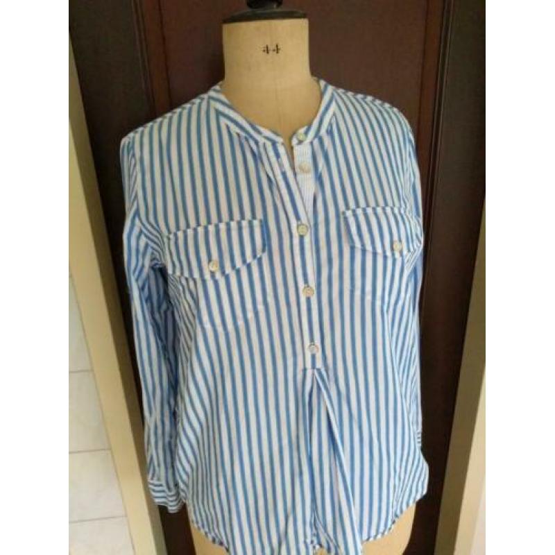 Blouse Kookai blauw wit gestreept maat 40