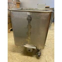 Rvs kuipwagens - mengwagens 250 liter 8 stuks