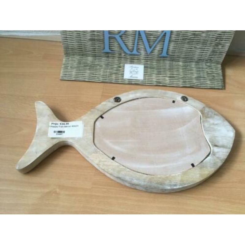 Rivièra maison spiegel happy vis 40x23 cm Rm nieuw
