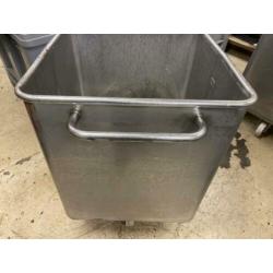 Rvs kuipwagens - mengwagens 250 liter 8 stuks