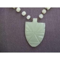 zgan witte ketting van echt steen