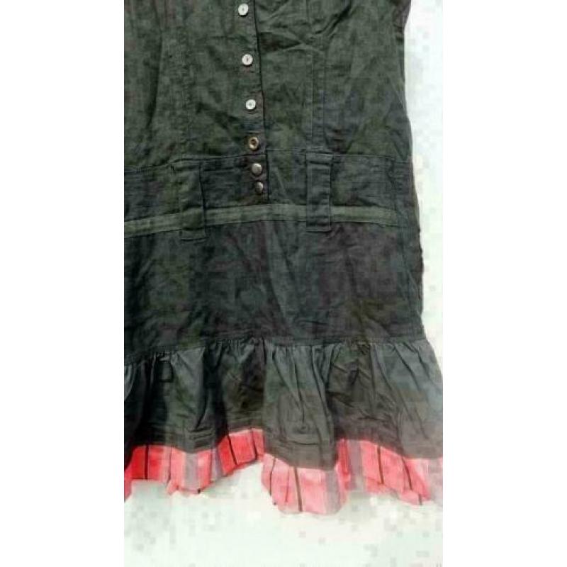 SPHERE zwart linnen tuniek met roes mt M