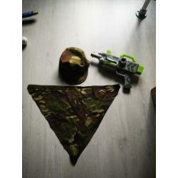 Verkleedset militair inclusief wapen.