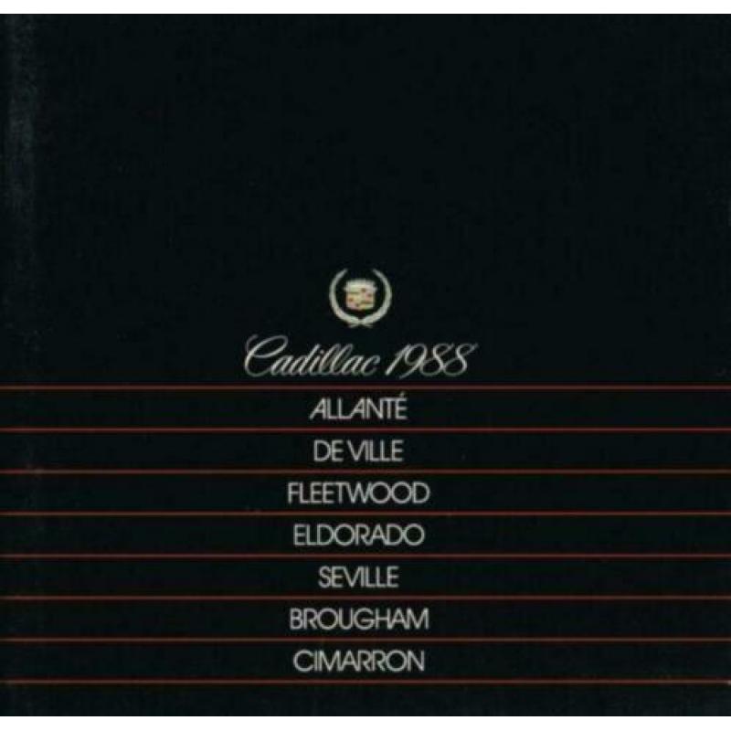 1988 Cadillac Full Line Brochure USA