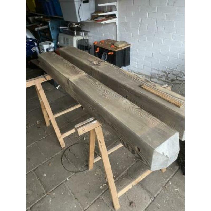Houten Anti parkeer diamantkop palen 14x14x140cm