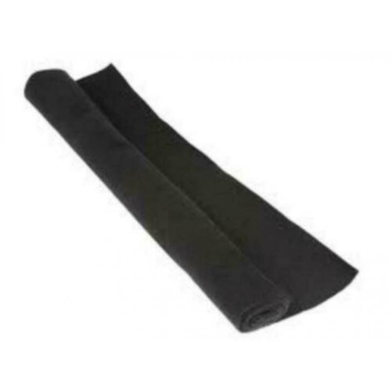 rollen hoedenplank stof/bekleding NIEUW zwart ribstof