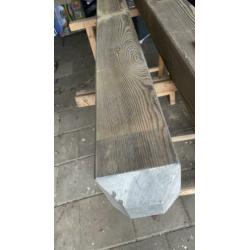 Houten Anti parkeer diamantkop palen 14x14x140cm