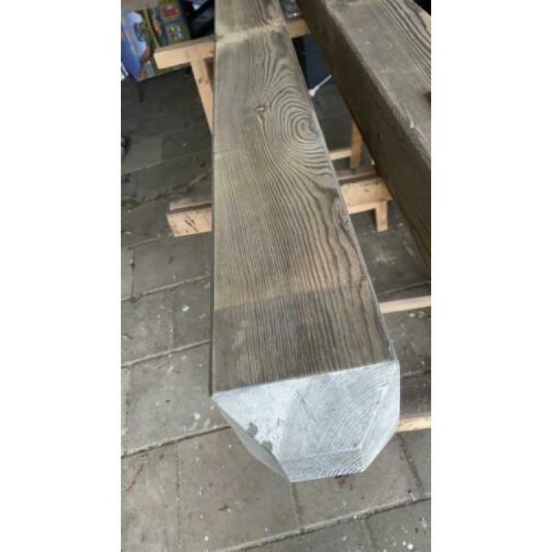 Houten Anti parkeer diamantkop palen 14x14x140cm