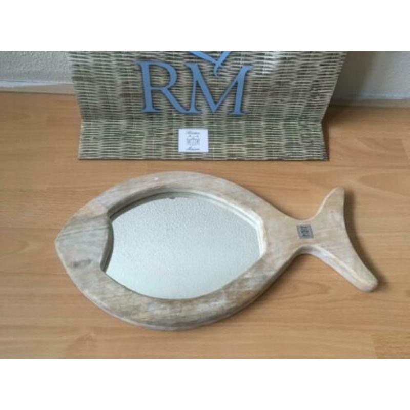 Rivièra maison spiegel happy vis 40x23 cm Rm nieuw