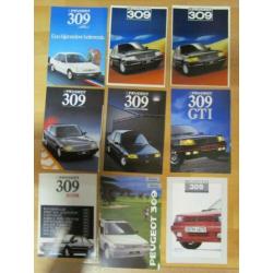 Peugeot 309, Persinfo, Linialen en folders. 48 items.