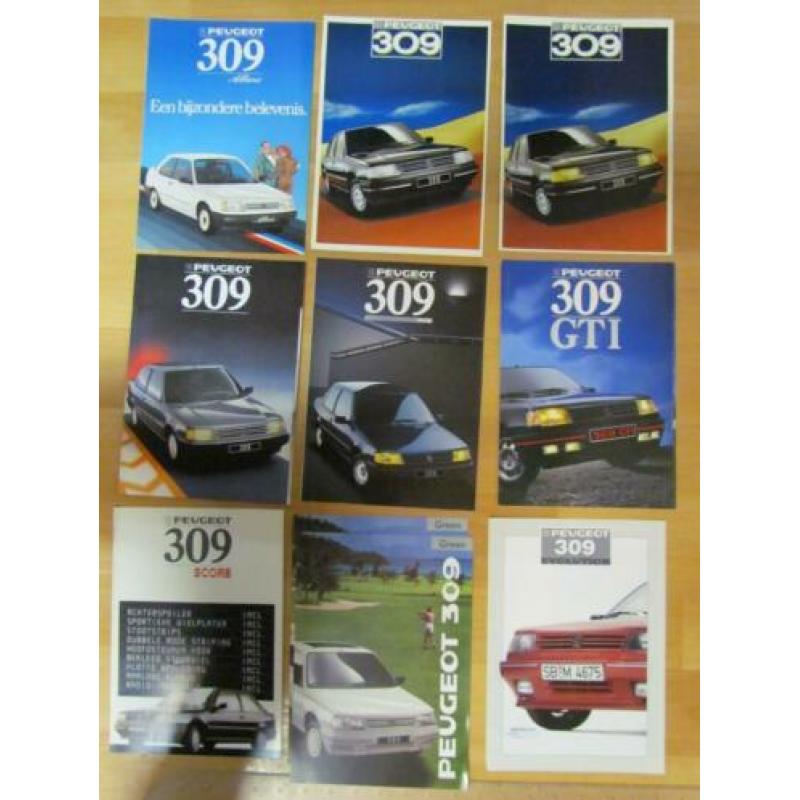 Peugeot 309, Persinfo, Linialen en folders. 48 items.