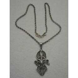 Zilveren ketting met aparte filigrain hanger nr.1732