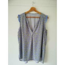 Supermooie blouse tuniek korenprint Tom Tailor paars geel 42