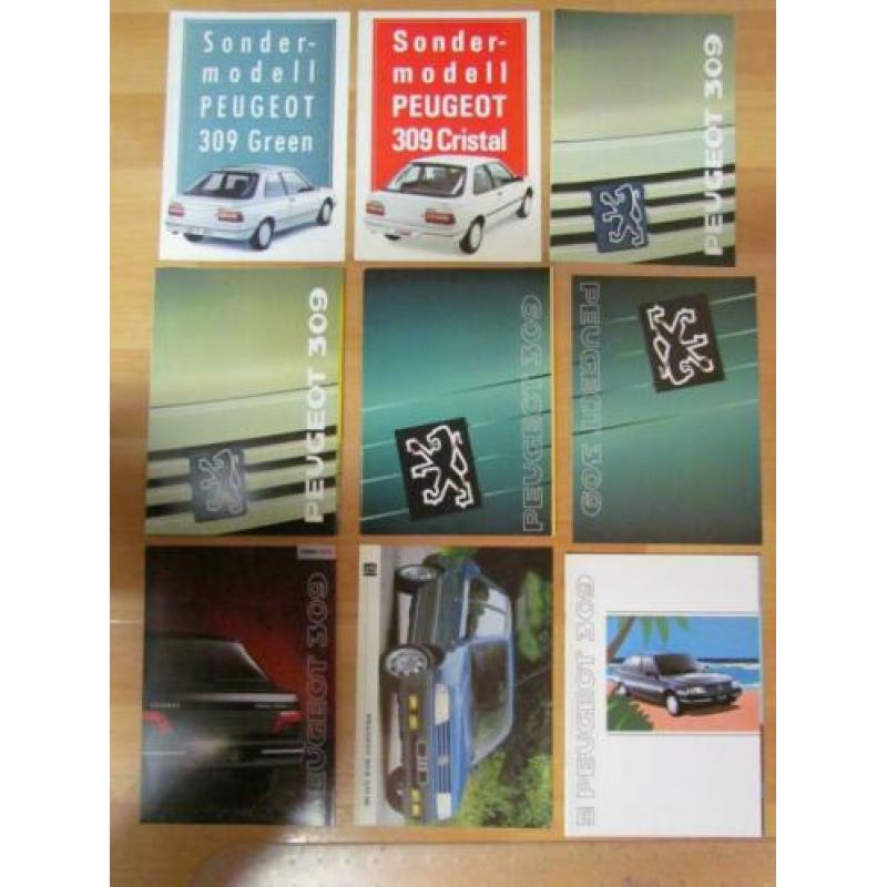Peugeot 309, Persinfo, Linialen en folders. 48 items.
