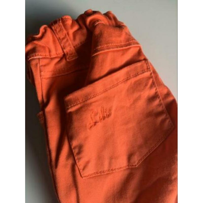 LILI GAUFRETTE | Mooie skinny broekje koraalkleur | 4 jr/104