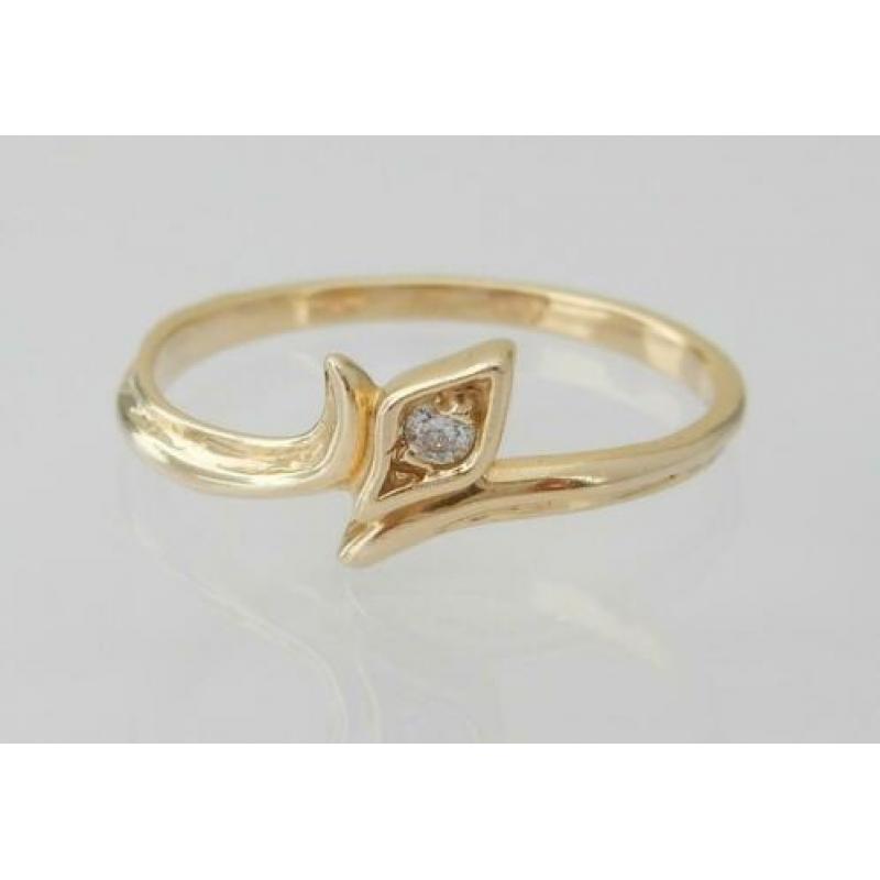 Mooie 14k Gouden Damesring in Design ontwerp - M18