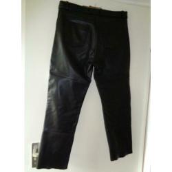 MQP Motorbroek zwart leer damesmaat 40