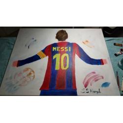 Acrylverf Doek Lionel Messi 100 cm x 80 cm