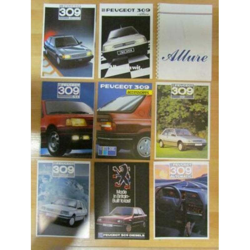 Peugeot 309, Persinfo, Linialen en folders. 48 items.