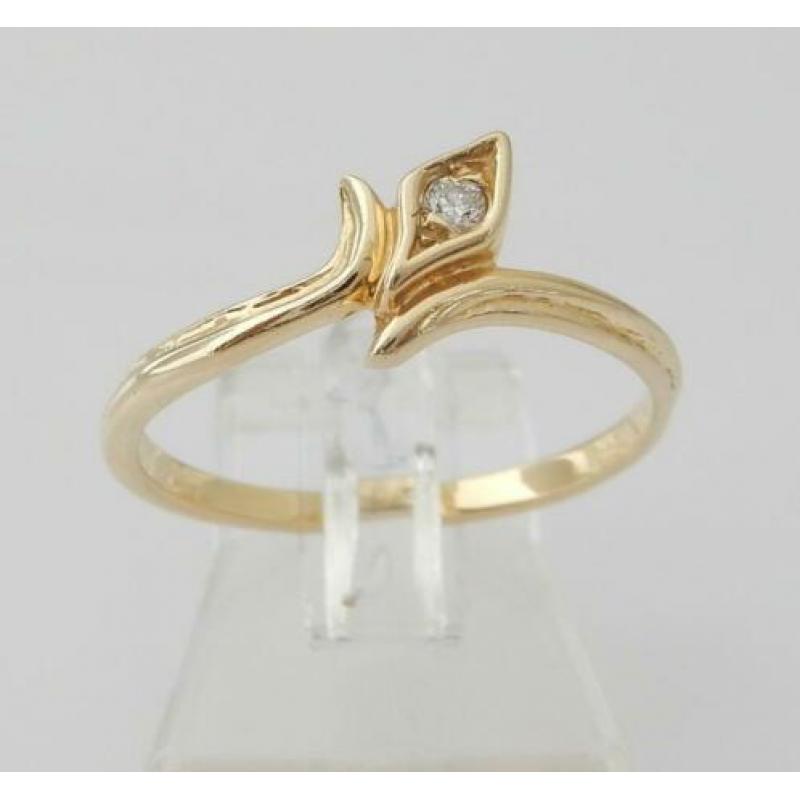 Mooie 14k Gouden Damesring in Design ontwerp - M18