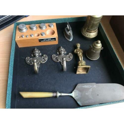 Verzameling antiek zilver brons tin grote collectie