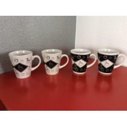 4 prachtige koffie bekers