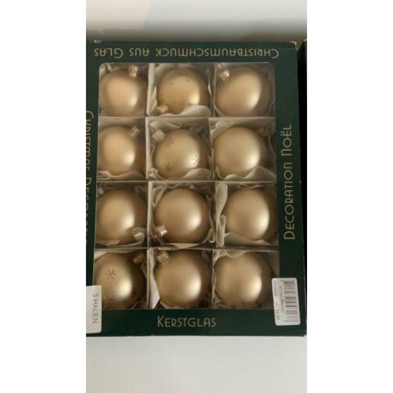 Kerstballen etc bruin/goud