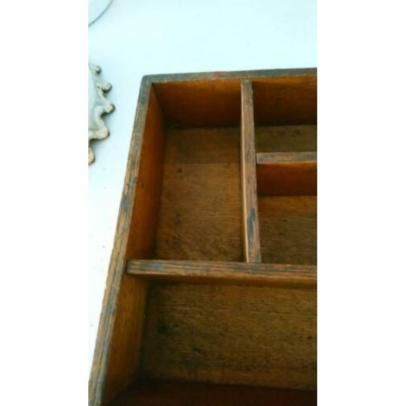 brocante bestekbak vakkenbak hout