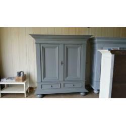 Buffetkasten brocante houten vintage kamer groenlose kasten