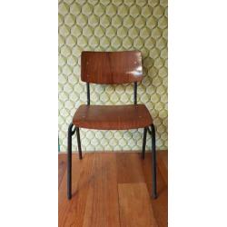 4 vintage schoolstoelen plywood Ahrend Cirkel