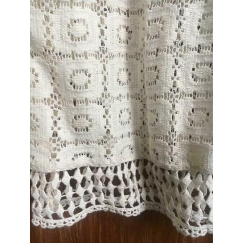 Mango blouse crochet bohemian nieuw zara h&m xs wit kant