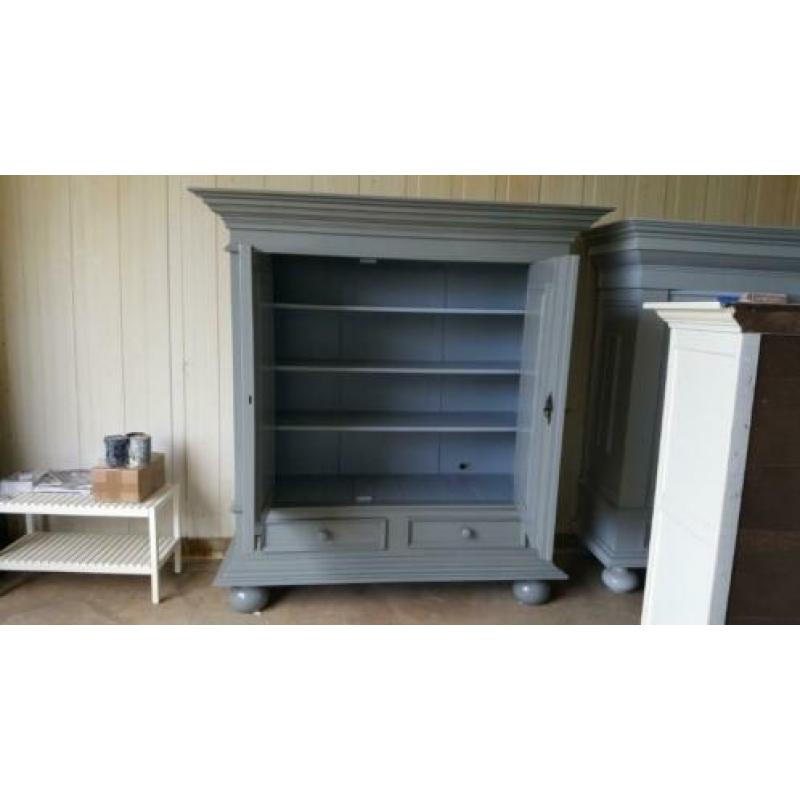 Buffetkasten brocante houten vintage kamer groenlose kasten