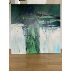 Abstracte poster op MDF